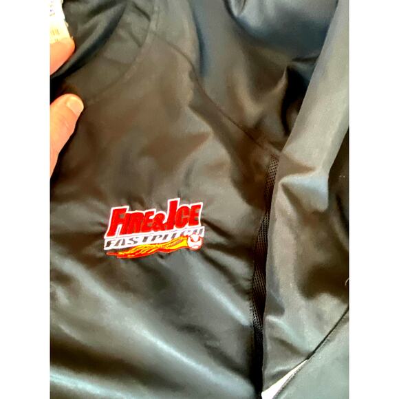 Mens XL 46-49 Teamwork Athletic Apparel Nylon Pullover windbreaker Black & White - Picture 9 of 10